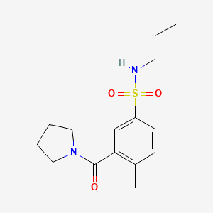 4-methyl-N-propyl-3-(pyrrolidin-1-ylcarbonyl)benzenesulfonamide