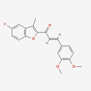 molecular formula C20H17FO4 B5327932 3-(3,4-dimethoxyphenyl)-1-(5-fluoro-3-methyl-1-benzofuran-2-yl)-2-propen-1-one 