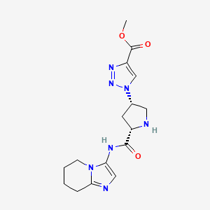 methyl 1-{(3S,5S)-5-[(5,6,7,8-tetrahydroimidazo[1,2-a]pyridin-3-ylamino)carbonyl]pyrrolidin-3-yl}-1H-1,2,3-triazole-4-carboxylate