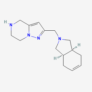 molecular formula C15H22N4 B5327957 2-[rel-(3aR,7aS)-1,3,3a,4,7,7a-hexahydro-2H-isoindol-2-ylmethyl]-4,5,6,7-tetrahydropyrazolo[1,5-a]pyrazine dihydrochloride 