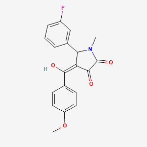 5-(3-fluorophenyl)-3-hydroxy-4-(4-methoxybenzoyl)-1-methyl-1,5-dihydro-2H-pyrrol-2-one