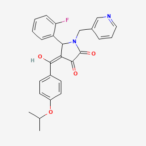 molecular formula C26H23FN2O4 B5327996 5-(2-fluorophenyl)-3-hydroxy-4-(4-isopropoxybenzoyl)-1-(3-pyridinylmethyl)-1,5-dihydro-2H-pyrrol-2-one 