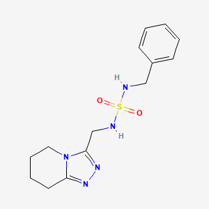 molecular formula C14H19N5O2S B5328018 N-benzyl-N'-(5,6,7,8-tetrahydro[1,2,4]triazolo[4,3-a]pyridin-3-ylmethyl)sulfamide 