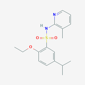 molecular formula C17H22N2O3S B5328053 2-ethoxy-5-isopropyl-N-(3-methylpyridin-2-yl)benzenesulfonamide 