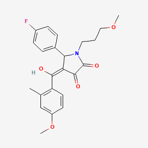 5-(4-fluorophenyl)-3-hydroxy-4-(4-methoxy-2-methylbenzoyl)-1-(3-methoxypropyl)-1,5-dihydro-2H-pyrrol-2-one