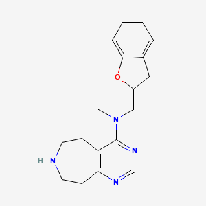 molecular formula C18H22N4O B5328069 N-(2,3-dihydro-1-benzofuran-2-ylmethyl)-N-methyl-6,7,8,9-tetrahydro-5H-pyrimido[4,5-d]azepin-4-amine dihydrochloride 