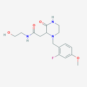 2-[1-(2-fluoro-4-methoxybenzyl)-3-oxo-2-piperazinyl]-N-(2-hydroxyethyl)acetamide