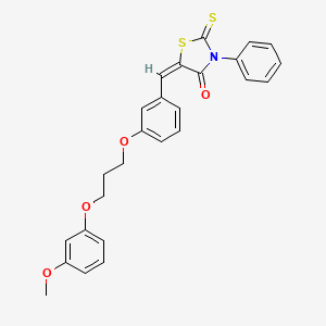 5-{3-[3-(3-methoxyphenoxy)propoxy]benzylidene}-3-phenyl-2-thioxo-1,3-thiazolidin-4-one