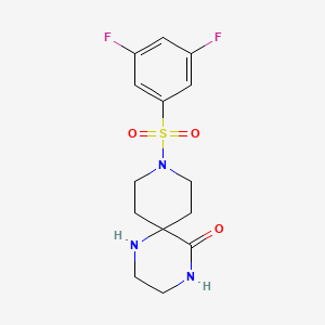 9-[(3,5-difluorophenyl)sulfonyl]-1,4,9-triazaspiro[5.5]undecan-5-one