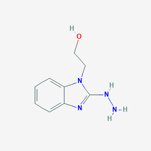 molecular formula C9H12N4O B053281 2-(2-Hydrazinyl-1H-benzo[d]imidazol-1-yl)ethanol CAS No. 114804-31-8
