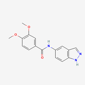 molecular formula C16H15N3O3 B5328103 N-1H-indazol-5-yl-3,4-dimethoxybenzamide 