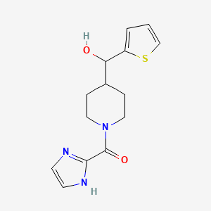 molecular formula C14H17N3O2S B5328116 [1-(1H-imidazol-2-ylcarbonyl)piperidin-4-yl](2-thienyl)methanol 