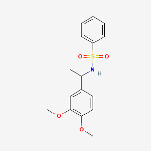 molecular formula C16H19NO4S B5328126 N-[1-(3,4-dimethoxyphenyl)ethyl]benzenesulfonamide 