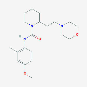 N-(4-methoxy-2-methylphenyl)-2-[2-(4-morpholinyl)ethyl]-1-piperidinecarboxamide