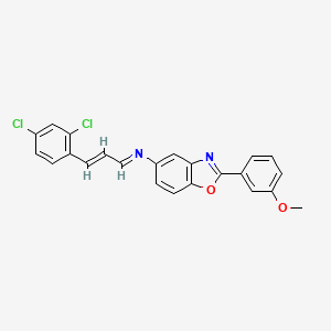 N-[3-(2,4-dichlorophenyl)-2-propen-1-ylidene]-2-(3-methoxyphenyl)-1,3-benzoxazol-5-amine