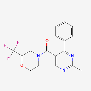 molecular formula C17H16F3N3O2 B5328190 4-[(2-methyl-4-phenylpyrimidin-5-yl)carbonyl]-2-(trifluoromethyl)morpholine 