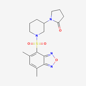 1-{1-[(5,7-dimethyl-2,1,3-benzoxadiazol-4-yl)sulfonyl]piperidin-3-yl}pyrrolidin-2-one