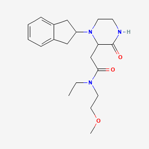 2-[1-(2,3-dihydro-1H-inden-2-yl)-3-oxo-2-piperazinyl]-N-ethyl-N-(2-methoxyethyl)acetamide