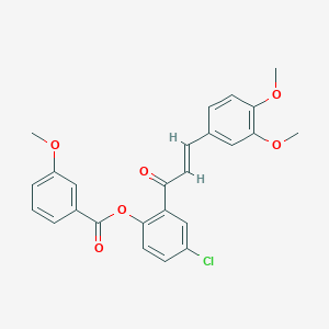 4-chloro-2-[3-(3,4-dimethoxyphenyl)acryloyl]phenyl 3-methoxybenzoate