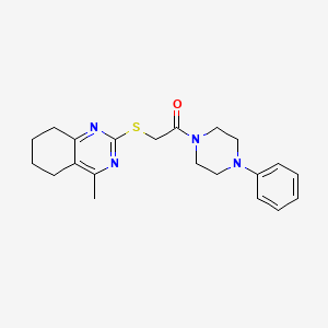 4-methyl-2-{[2-oxo-2-(4-phenyl-1-piperazinyl)ethyl]thio}-5,6,7,8-tetrahydroquinazoline