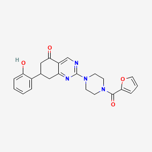 2-[4-(2-furoyl)-1-piperazinyl]-7-(2-hydroxyphenyl)-7,8-dihydro-5(6H)-quinazolinone