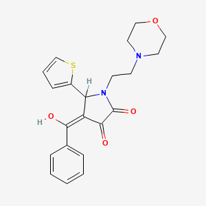 molecular formula C21H22N2O4S B5328239 4-benzoyl-3-hydroxy-1-[2-(4-morpholinyl)ethyl]-5-(2-thienyl)-1,5-dihydro-2H-pyrrol-2-one 