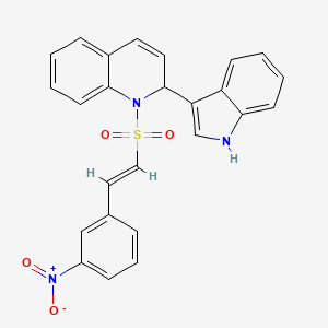 molecular formula C25H19N3O4S B5328242 2-(1H-indol-3-yl)-1-{[2-(3-nitrophenyl)vinyl]sulfonyl}-1,2-dihydroquinoline 