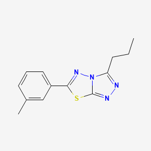 molecular formula C13H14N4S B5328277 6-(3-methylphenyl)-3-propyl[1,2,4]triazolo[3,4-b][1,3,4]thiadiazole 