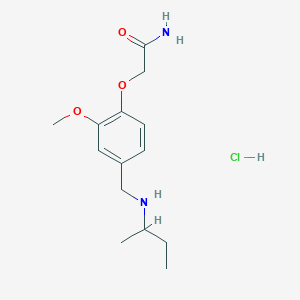 molecular formula C14H23ClN2O3 B5328313 2-{4-[(sec-butylamino)methyl]-2-methoxyphenoxy}acetamide hydrochloride 