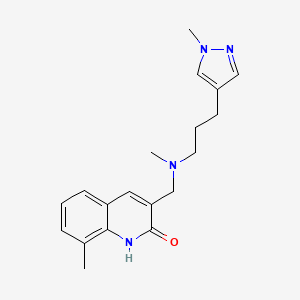 8-methyl-3-({methyl[3-(1-methyl-1H-pyrazol-4-yl)propyl]amino}methyl)quinolin-2(1H)-one