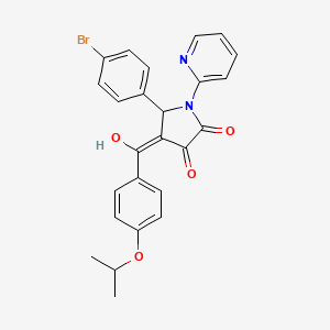 5-(4-bromophenyl)-3-hydroxy-4-(4-isopropoxybenzoyl)-1-(2-pyridinyl)-1,5-dihydro-2H-pyrrol-2-one