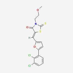 5-{[5-(2,3-dichlorophenyl)-2-furyl]methylene}-3-(2-methoxyethyl)-2-thioxo-1,3-thiazolidin-4-one