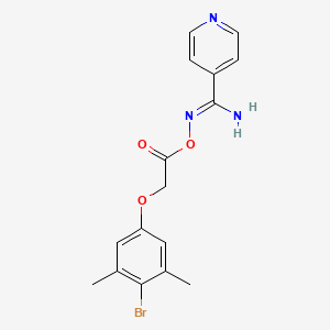 N'-{[2-(4-bromo-3,5-dimethylphenoxy)acetyl]oxy}-4-pyridinecarboximidamide