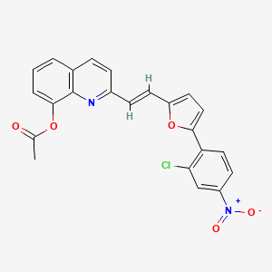 molecular formula C23H15ClN2O5 B5328397 2-{2-[5-(2-chloro-4-nitrophenyl)-2-furyl]vinyl}-8-quinolinyl acetate 