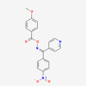 (4-nitrophenyl)(4-pyridinyl)methanone O-(4-methoxybenzoyl)oxime