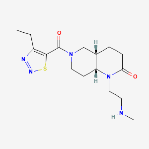 rel-(4aS,8aR)-6-[(4-ethyl-1,2,3-thiadiazol-5-yl)carbonyl]-1-[2-(methylamino)ethyl]octahydro-1,6-naphthyridin-2(1H)-one hydrochloride