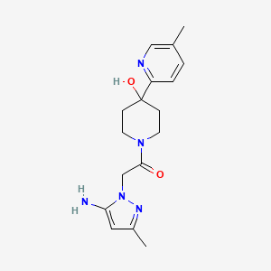 1-[(5-amino-3-methyl-1H-pyrazol-1-yl)acetyl]-4-(5-methylpyridin-2-yl)piperidin-4-ol