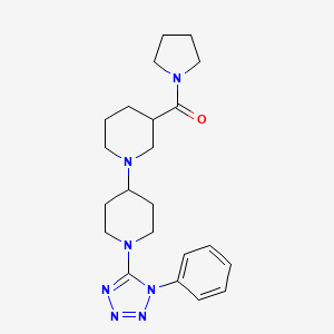 molecular formula C22H31N7O B5328465 1'-(1-phenyl-1H-tetrazol-5-yl)-3-(pyrrolidin-1-ylcarbonyl)-1,4'-bipiperidine 