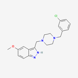 3-{[4-(3-chlorobenzyl)-1-piperazinyl]methyl}-5-methoxy-1H-indazole