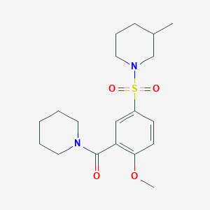 1-{[4-methoxy-3-(1-piperidinylcarbonyl)phenyl]sulfonyl}-3-methylpiperidine