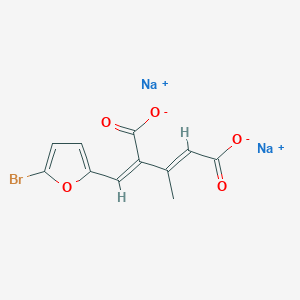 molecular formula C11H7BrNa2O5 B5328511 disodium 4-[(5-bromo-2-furyl)methylene]-3-methyl-2-pentenedioate 