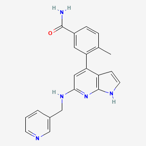 4-methyl-3-{6-[(pyridin-3-ylmethyl)amino]-1H-pyrrolo[2,3-b]pyridin-4-yl}benzamide