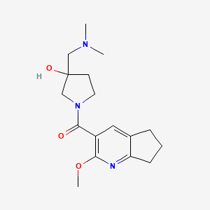 3-[(dimethylamino)methyl]-1-[(2-methoxy-6,7-dihydro-5H-cyclopenta[b]pyridin-3-yl)carbonyl]-3-pyrrolidinol