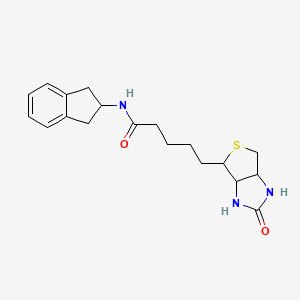 molecular formula C19H25N3O2S B5328547 N-(2,3-dihydro-1H-inden-2-yl)-5-(2-oxohexahydro-1H-thieno[3,4-d]imidazol-4-yl)pentanamide 