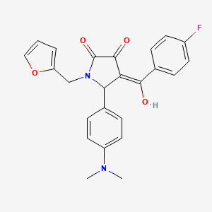 molecular formula C24H21FN2O4 B5328596 5-[4-(dimethylamino)phenyl]-4-(4-fluorobenzoyl)-1-(2-furylmethyl)-3-hydroxy-1,5-dihydro-2H-pyrrol-2-one 