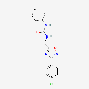 molecular formula C16H19ClN4O2 B5328601 N-{[3-(4-chlorophenyl)-1,2,4-oxadiazol-5-yl]methyl}-N'-cyclohexylurea 