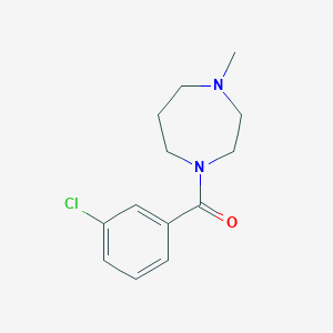 molecular formula C13H17ClN2O B5328603 1-(3-chlorobenzoyl)-4-methyl-1,4-diazepane 