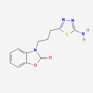 molecular formula C12H12N4O2S B5328624 3-[3-(5-amino-1,3,4-thiadiazol-2-yl)propyl]-1,3-benzoxazol-2(3H)-one 