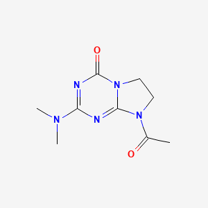 molecular formula C9H13N5O2 B5328631 8-acetyl-2-(dimethylamino)-7,8-dihydroimidazo[1,2-a][1,3,5]triazin-4(6H)-one 