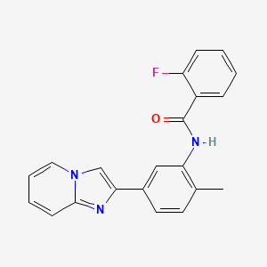 molecular formula C21H16FN3O B5328638 2-fluoro-N-(5-imidazo[1,2-a]pyridin-2-yl-2-methylphenyl)benzamide 